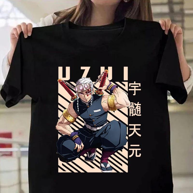 New Anime Uzui Tengen Print Short Sleeves Fashion Round Neck Men Woman Cotton T-Shirt Summer Casual Tees