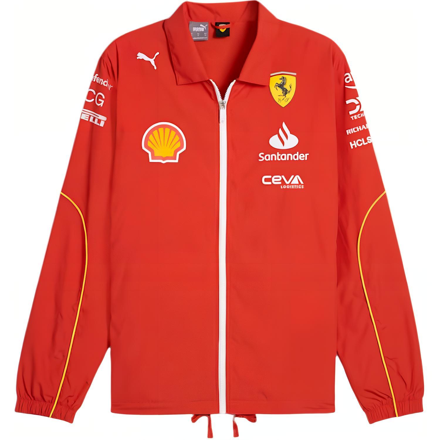 

Puma SS24 Ferrari Racing Series Fashion Logo Stylish Zip Long Sleeve Jacket Men Jacket Red 763598-01 L