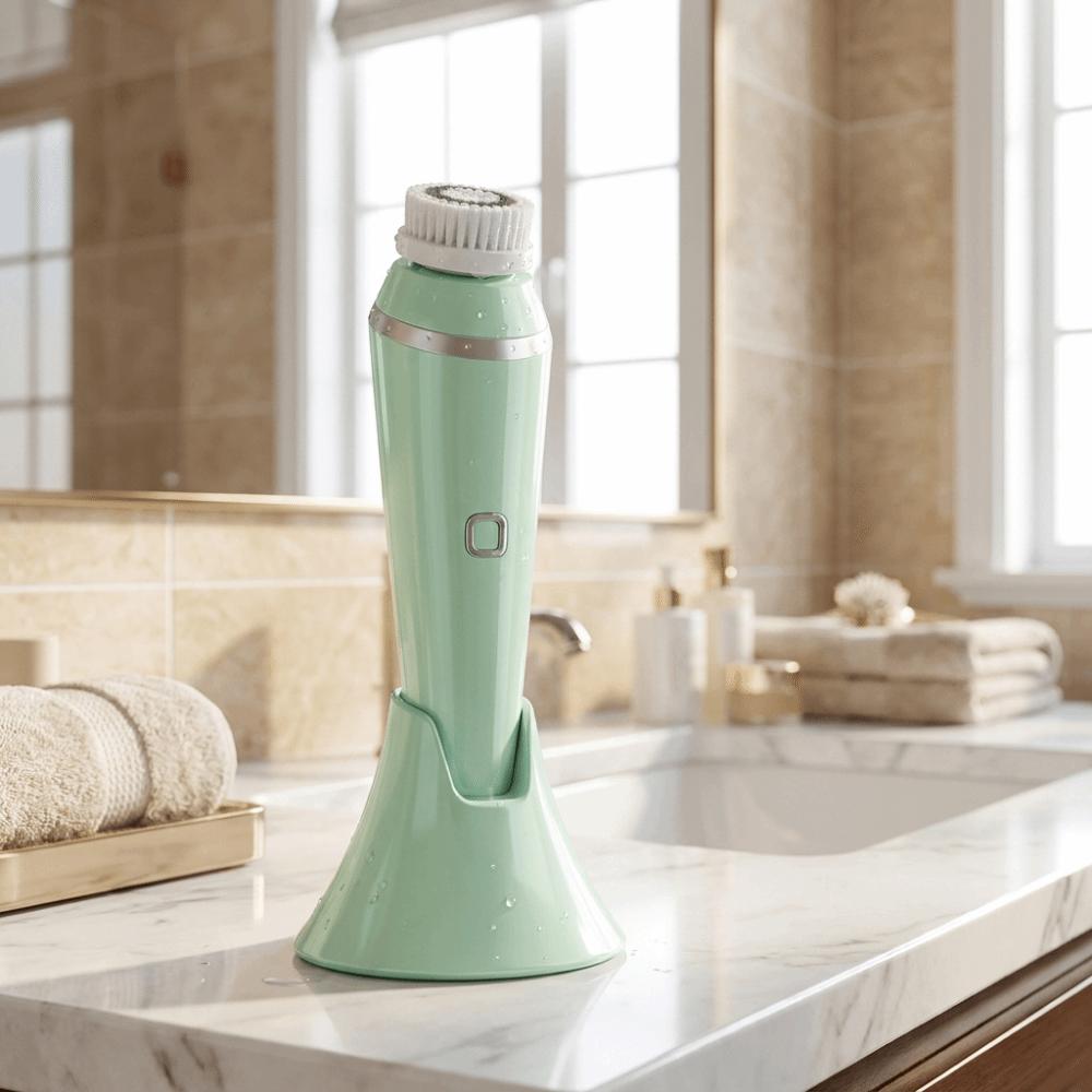 4 Replaceable Brush Heads Electric Facial Cleansing Brush USB Recharge Face Scrubber Oil Control