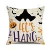 Halloween Decorative Cushion Cover Pumpkin Bat Wizard Ghost Pillowcase Suitable for Home Living Room Sofa Room Decoration