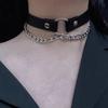 Punk Hip-Hop Pu Leather Fashion Circle Necklace, Men'S And Women'S Collars, Daily Holiday Party Clothing Decoration
