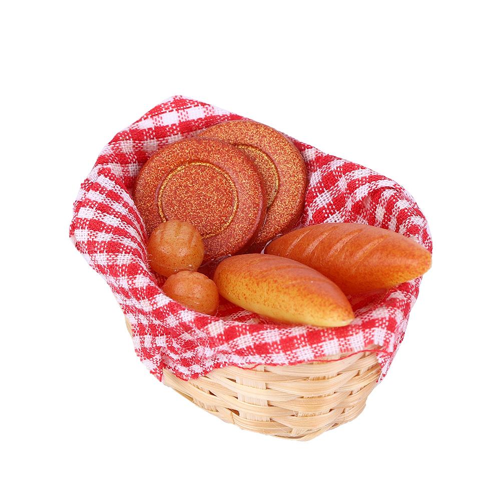 1:Miniatury 12 Doll House Food Košík na chléb Dětská zábavná hračka Dárková dekorace