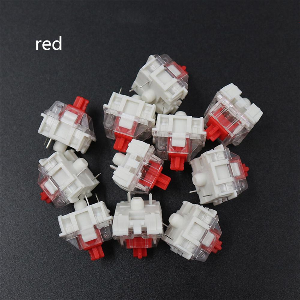 100PCS Mechanical Keyboard Black Blue Brown Red Key Switch For CIY Sockets SMD 3pin Thin Pins Compatible With MX Switch