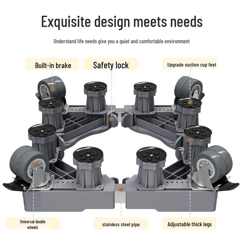 Adjustable Mobile Appliance Base Stand