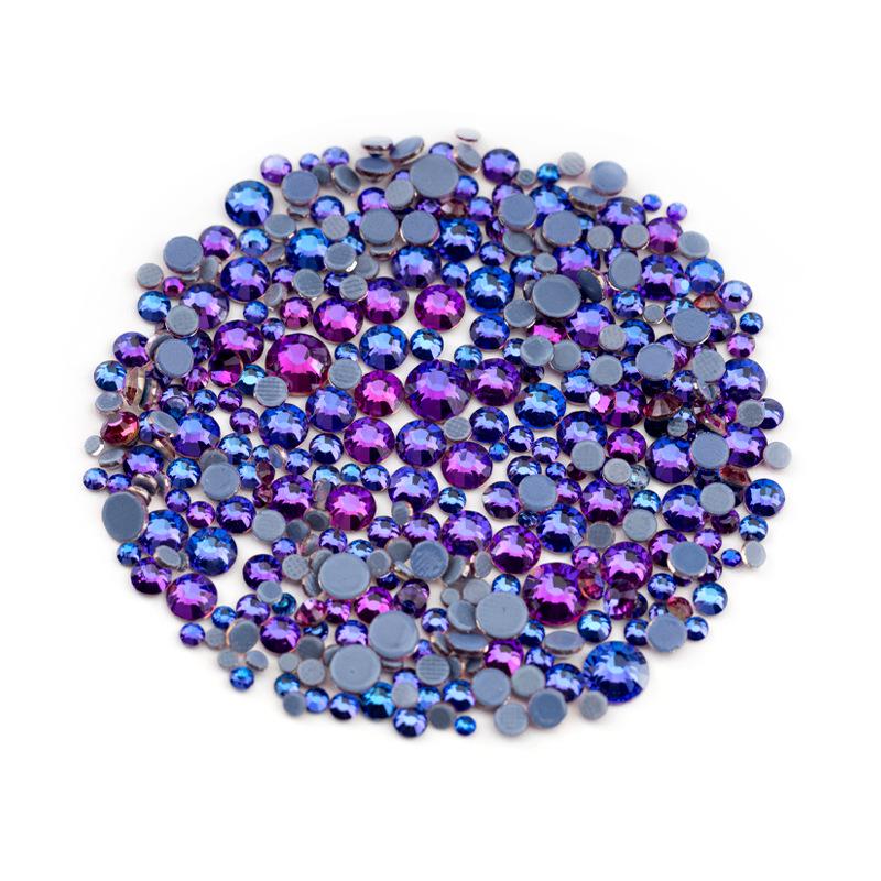 VDD High-Quality Mixed Size Rhinestones: SS6-SS30 Glass Crystal Hot Melt Adhesive Flat Back