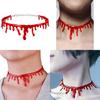 Halloween Vampire Necklace Spooky Gothic Style Plastic Geometric Blood Necklace
