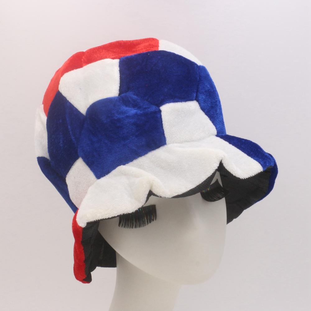 Carnival Party Boy Football Soccer Fans Cap Funny Hat White Black Football Headdress Adult Cosplay Dress Up Accessories