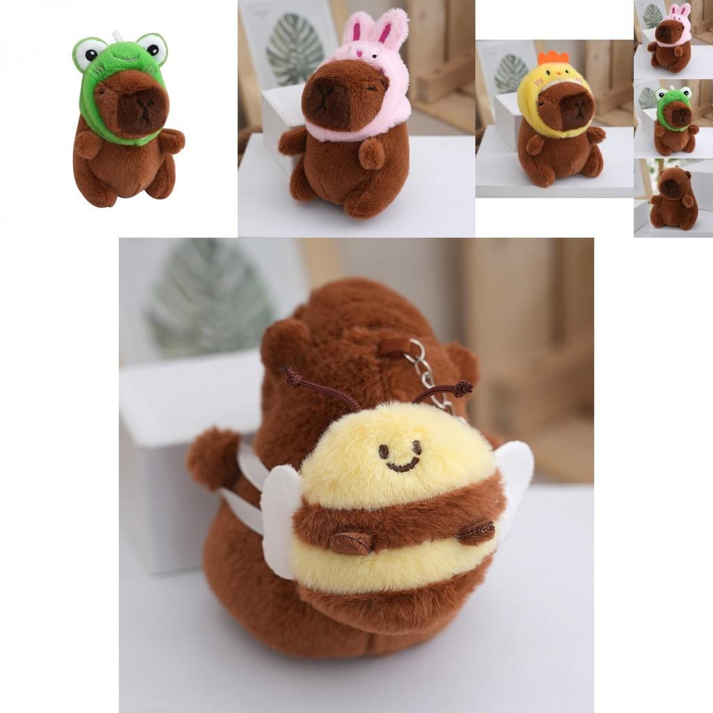 Weiches und knuddeliges Capybara-Plüschtier Schlüsselanhänger Perfekt für Taschen mit niedlichen Designs und entzückenden Merkmalen