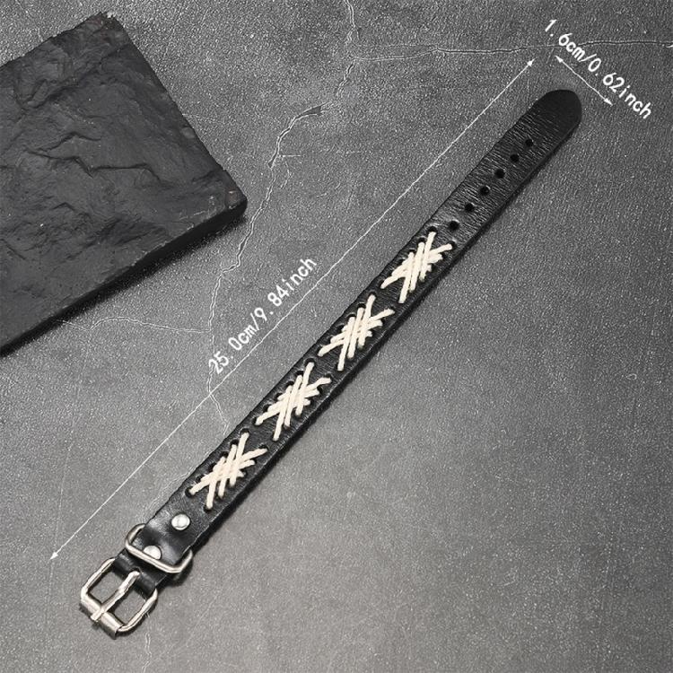 Braccialetto Regolabile in Pelle Intrecciata Con Decorazioni in Lega Braccialetto Punk Ispirato Elegante Braccialetto Per Uomini e Donne