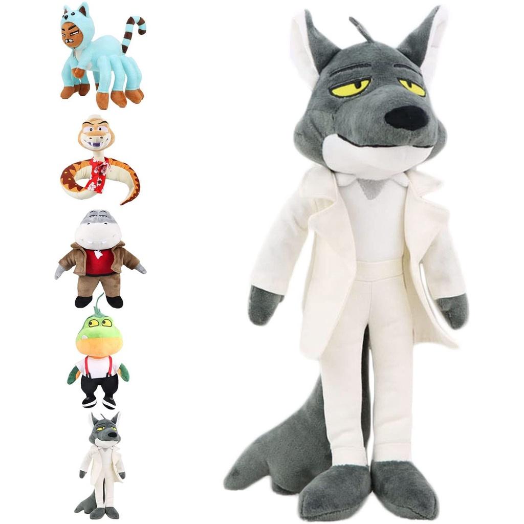 The Bad Guys Plush Toy Collection Featuring Mr. Wolf Ms. Tarantula Mr. Snake Mr. Piranha And More!