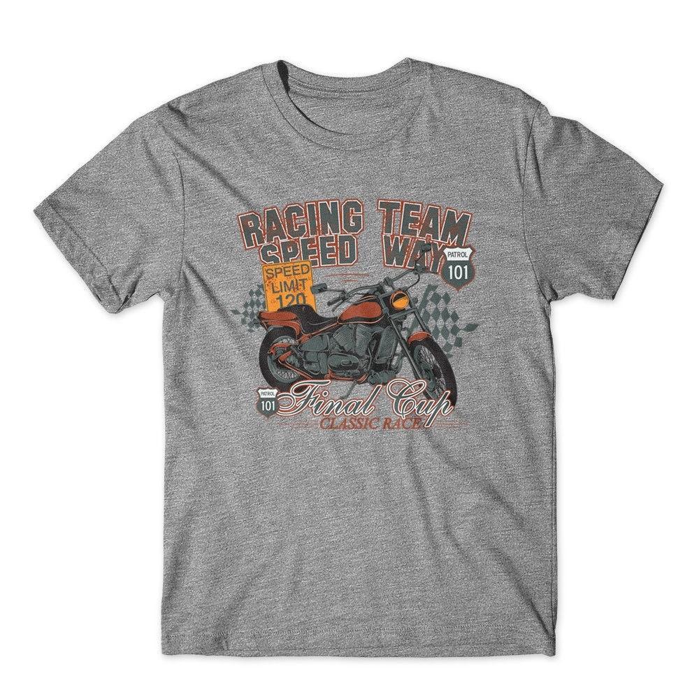 

Classic Race T-Shirt. Motorcycle Shirt 100% Cotton Premium Tee New M