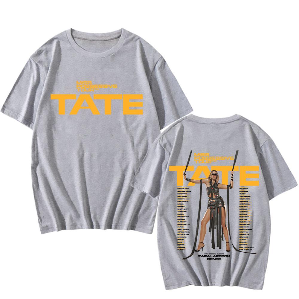 Tate McRae Tričko Krátký rukáv Hip Hop Vintage Bavlněné tričko Grafický potisk Móda Gotické tričko Dámské oblečení Punkové topy