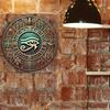 Metal Wall Art Wreath Sign Door Wall Home Farmhouse Decor