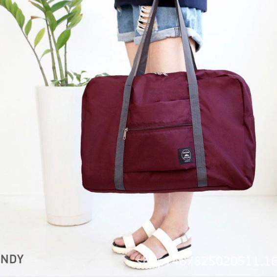 Korean Style Foldable Travel Organizer Bag - Jacquard Clothes Storage