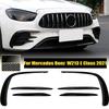 For Mercedes Benz E Class W213 E260 E300 E53 + Front Bumper Canards Fog Light Cover Trim Sticker Splitter Car Accessories