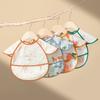 Cartoon Print Baby Bibs Oil Proof Drawing Apron Simple Feeding Bib  for 0-3 Years