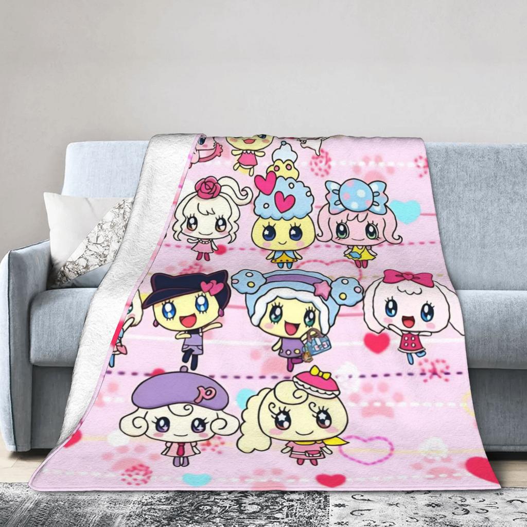 Cartoon Love Tamagotchis Knitted Blankets Fleece Throw Blankets Summer Air Conditioning Personalised Ultra-Soft Warm Bedspreads