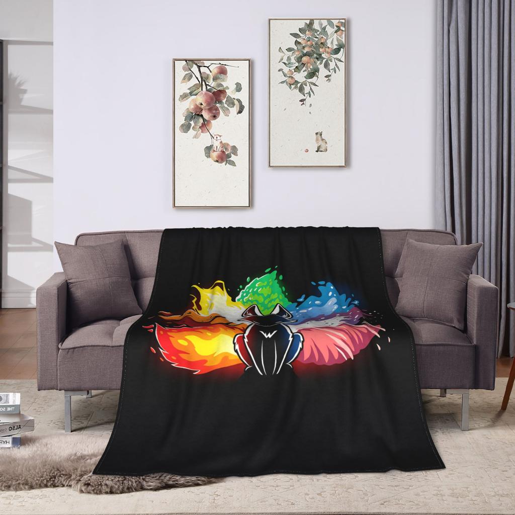 Cute Fox Blanket Quality Warm Cozy Throw Blanket Winter Travel Living Room Novelty Bedspread