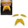 Yellow Mustache and Eyebrows, Halloween Cosplay Mustache and Eyebrow Set, Halloween Cosplay Costume Accessories