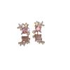 Exquisite Crystal Flower Stud Earrings with Shiny Cubic Zircon Delicate Women's Ear Accessories Daily Wear Party New Trendy Jewe