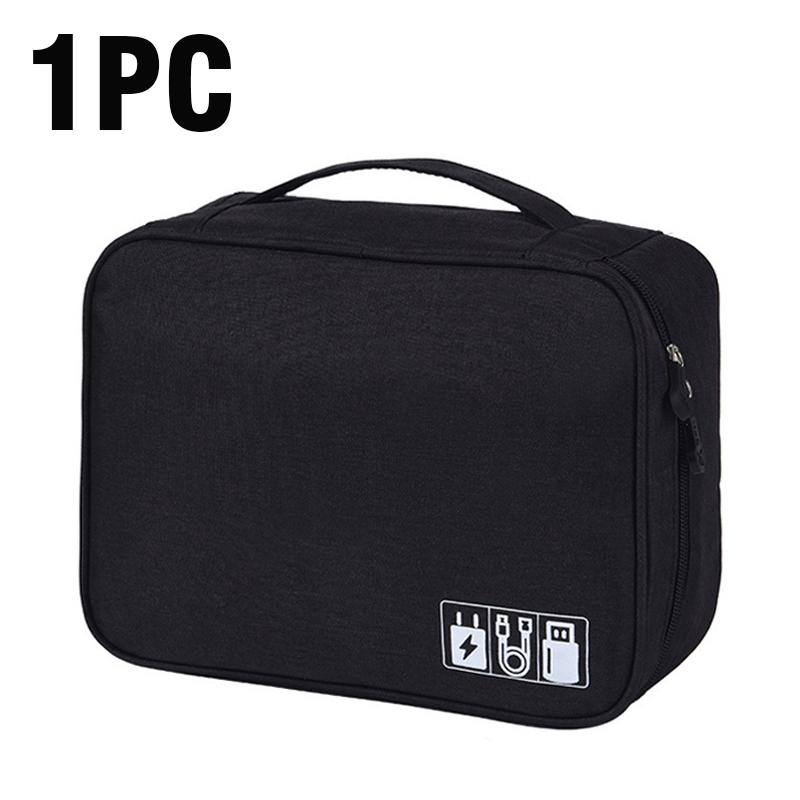 USB Data Line Power Bank Storage Bag Travel Cosmetic Organizer Case Portable Cable Storage Bag Waterproof Digital Organizer