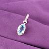 Natural Sky Blue Topaz 925 Sterling Silver Handcrafted Wedding Pendant Jewelry PP-59-2