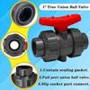 Plastic Double Way Ball Valve 50mm Water Pipe Fittings PE Pipe Faucet Diverter Garden