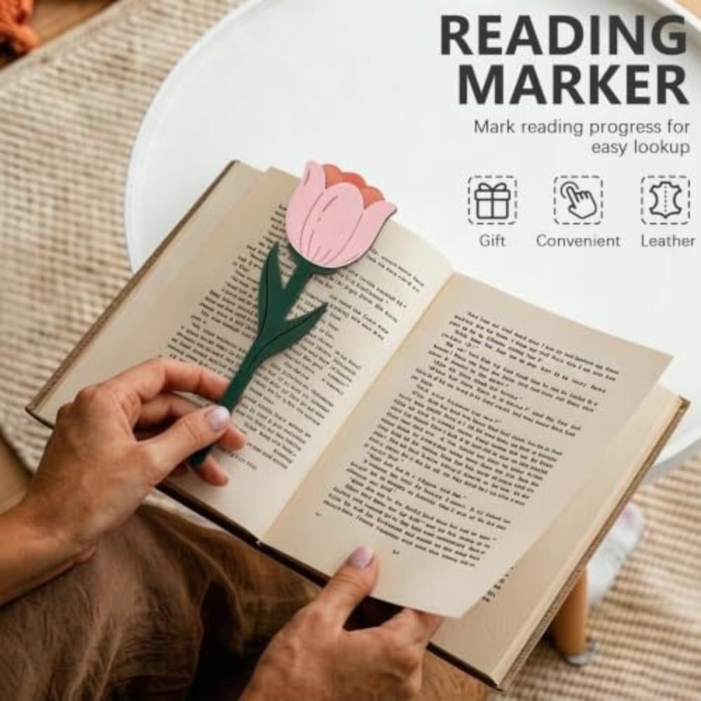 3D Embossed Leather Bookmarks Handmade Page Clips Cute Book Markers Book Lovers