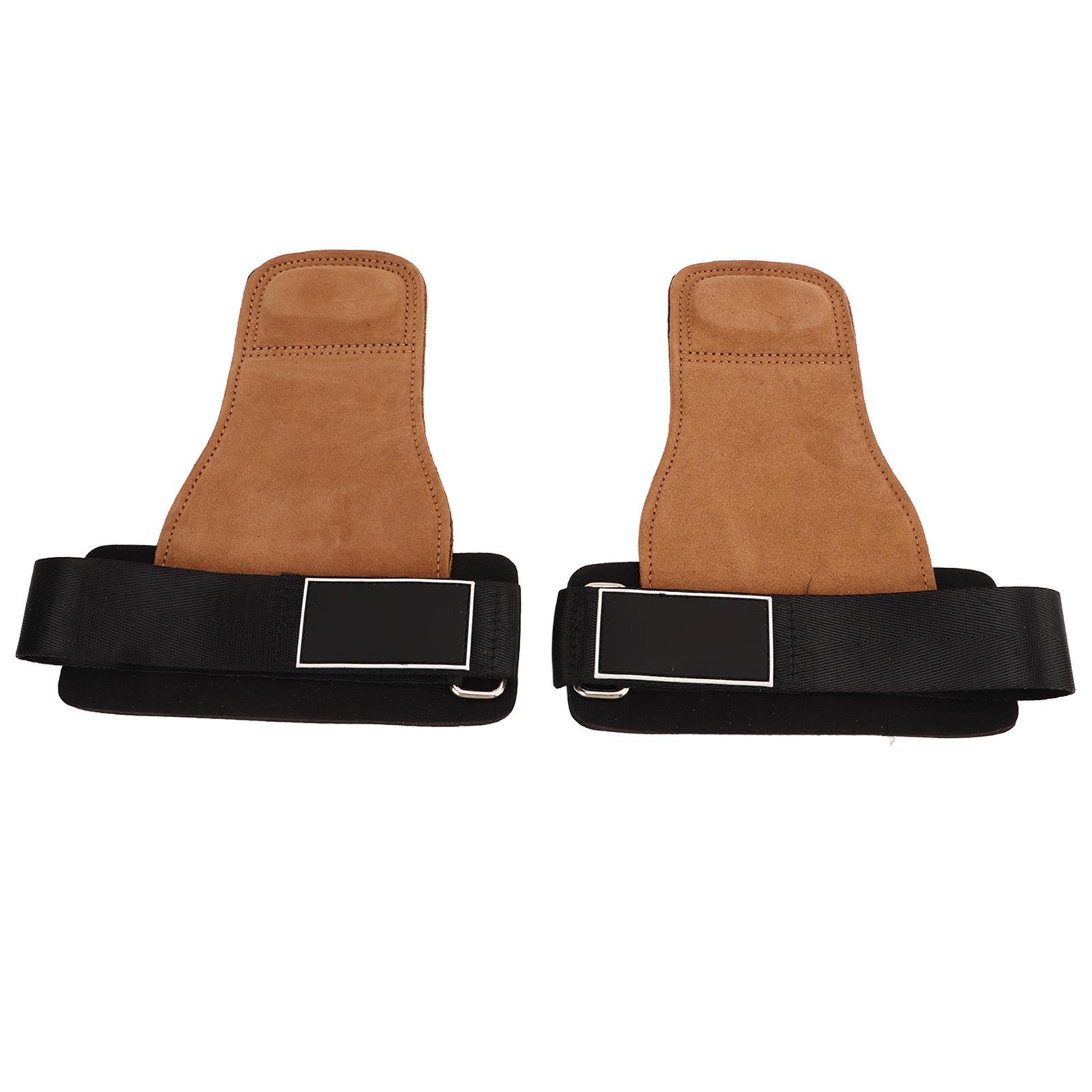 

2 шт. Захваты для тяжелой атлетики с кистевыми ремнями, коровья кожа, SBR, защита всей ладони, поддержка запястья, становая тяга