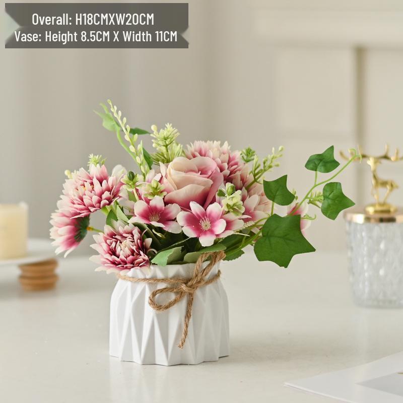 

Niche Fresh Silk Flower Arrangement for Tabletop Decoration - Living Room, Coffee Table, Dining Table Ornament