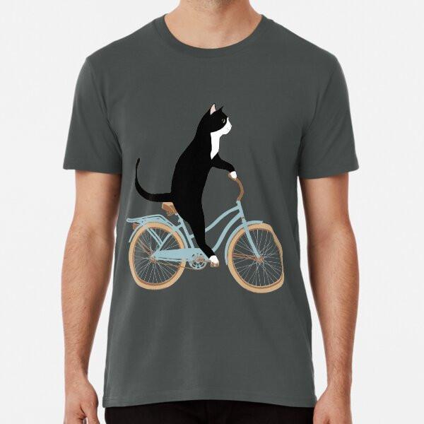 

Cat on Bike T-Shirt S-5XL Best T-Shirt S