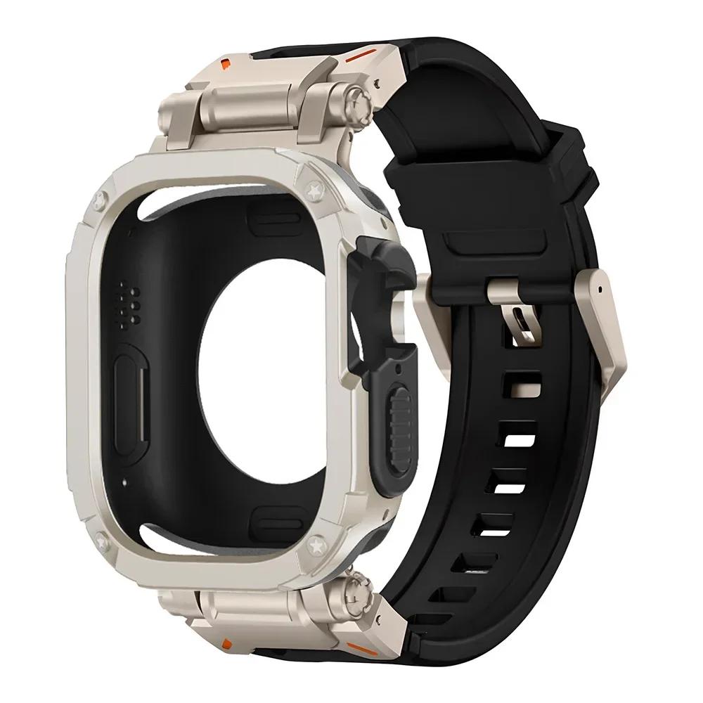 Armband+Hülle für Apple Watch Band Ultra 2 49mm 44mm 45mm TPU Schutzhülle Abdeckung Silikonarmband für IWatch Serie 9 8 7 6 5 4