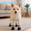4pcs/set Warm Non-Slip Dog Shoes Thick Plush Soft Sole Winter Pet Boots Breathable Comfortable Dog Cotton Shoes Rain Snow Day