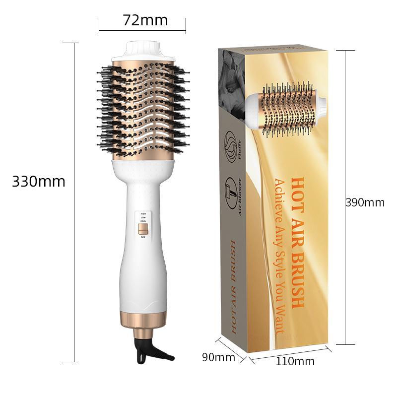 Drei-in-Eins Heißluftkamm mit negativen Ionen: Locken, Glätten & Stylen