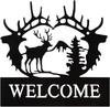 Deer Metal Wall Art Deer Pine Tree Wall Decor Metal Deer Welcome Sign Wall Decor Metal Wall Hanging