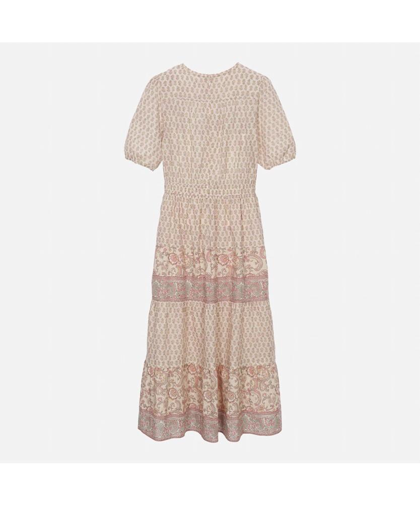 THURSDAY ISLAND Pattern Mix Frill Dress_T254Mop245W