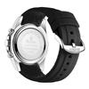 Sport Style Watch for Men Waterproof Chronograph Watch with Mineral Glass, Silicone Band Wristwatch