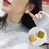 Geometric Green Retro Korean Square Earrings for Women