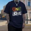 New Summer Men's Fashion T-shirt Personality Letter LOVE Printed Men's T-shirt Top