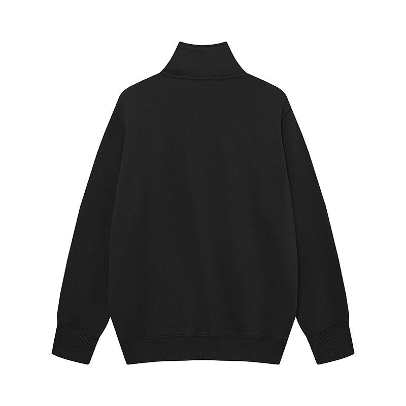 Cross Classic STEIN Stehkragen Reißverschluss Strickjacke Frottee Ärmel Abzeichen Lässige Herrenjacke