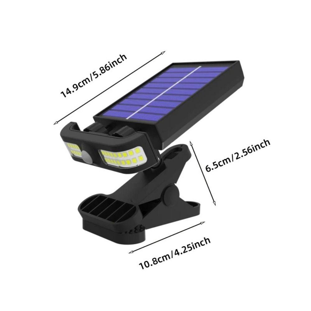 Waterproof Solar Clip Light White Light/Warm Light Super Bright LED Wall Light Easy To Install Adjustable Angle