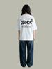 ZBLACK Spray Print Oversized Short Sleeve White