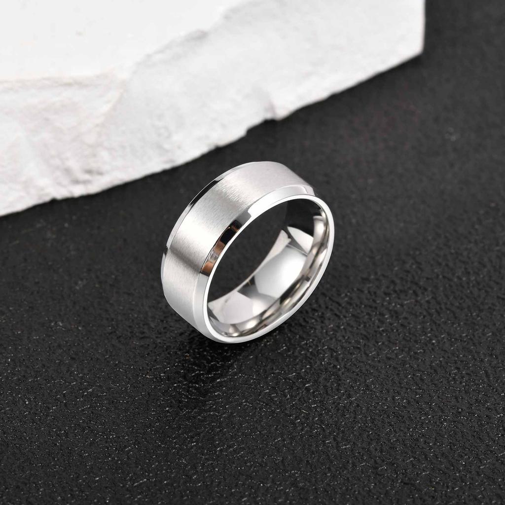 Vnox 2026 New Rings for Men Boys, Classic Stainless Steel Wedding Band, Anniversary Birthday Party Ring Couple Jewelry Gift
