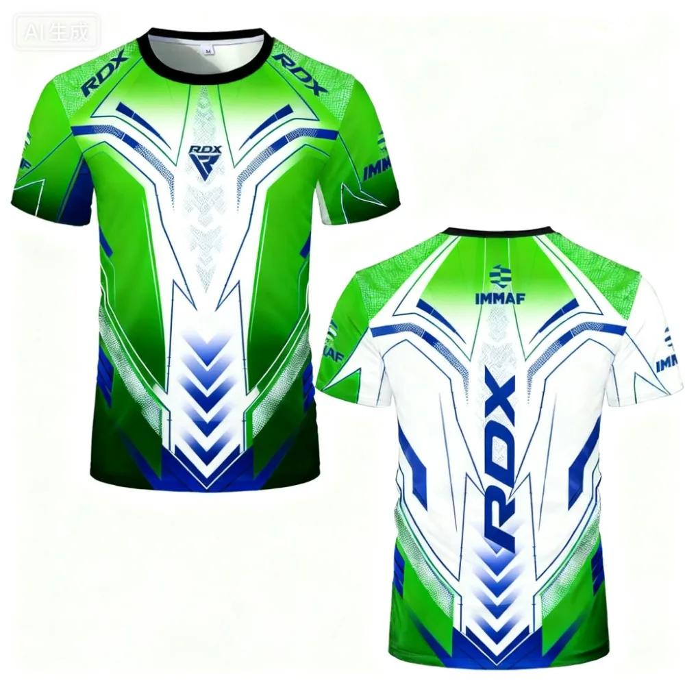 Outdoor Sport Kampfwettbewerb Fan Atmungsaktives T-Shirt Herren und Damen Lässig Rundhals Kurzarm Boxen Top