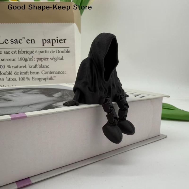 Ghost Statue Ornament Faceless Ghost 3D Printed Gothic Death Statue Home Decoration Statue of Death in Seated Pose
