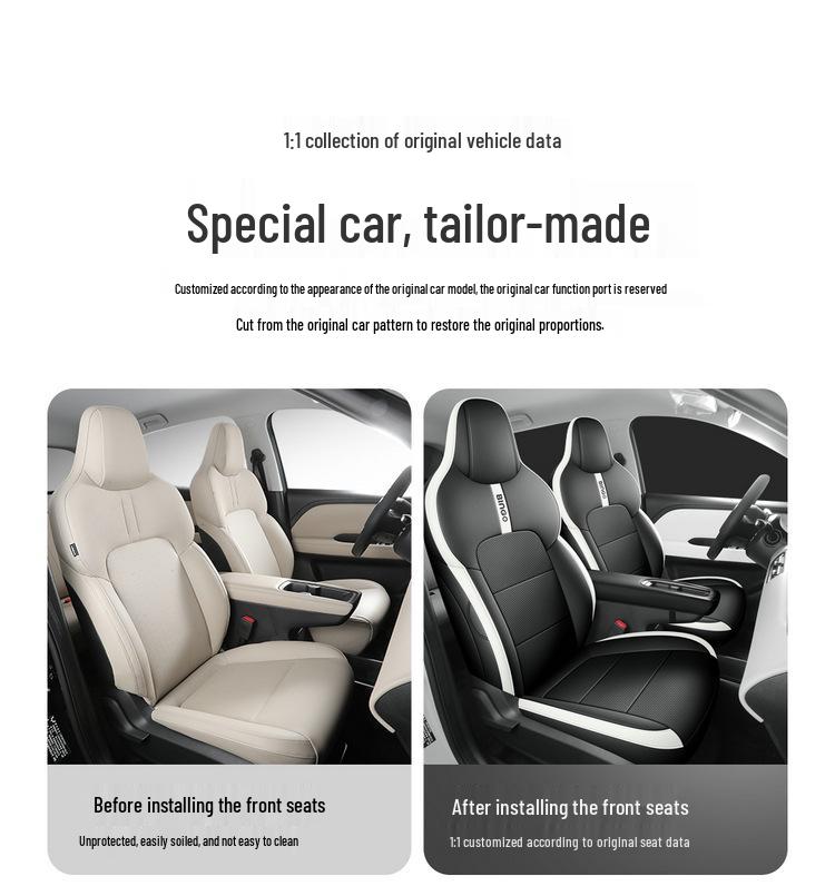 Bingo Plus Universal Full Leather Car Seat Cushion - New Model, 5-Seat, All-Season Compatibility.