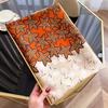 New Silk Scarf Maple Leaf Printing Long Scarf Li Jin Forged Shawl Spring and Autumn Simulation Silk Scarf Light Luxury Fashion Scarf