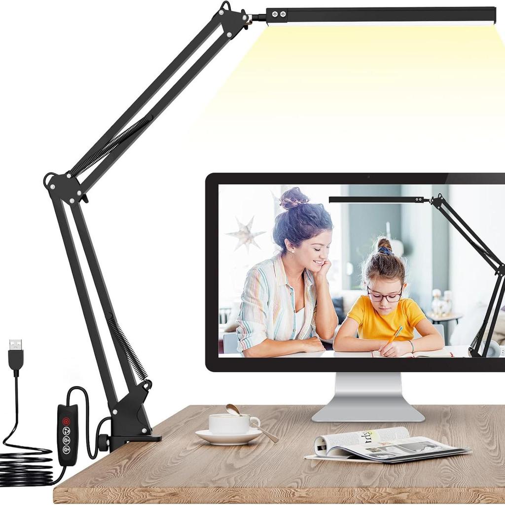 Portable LED Folding Desk Lamp with Anti-Blue Light Soft Glow for Eye Protection and Reading  