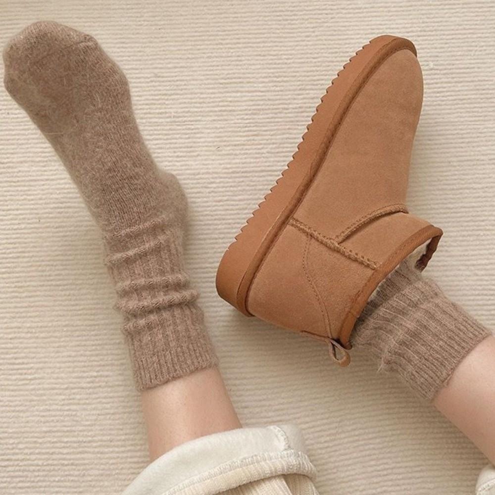 Thick Mid-tube Socks Plus Velvet Home Sleep Floor Socks New Hosiery  Autumn Winter