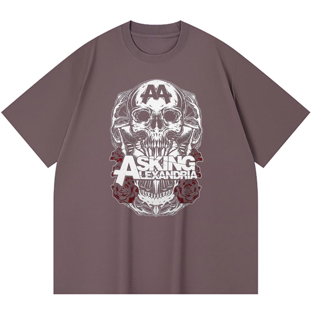 230 Gsm 100% Cotton Heavy Metal T-Shirt  Rock Band Popular Music Print Unisex Heavy Cotton T Shirt